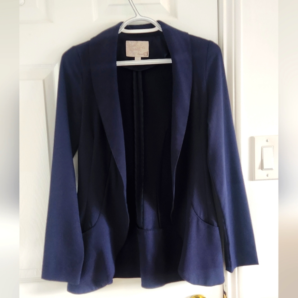Women's Navy Blue Fitted Dynamite Blazer
